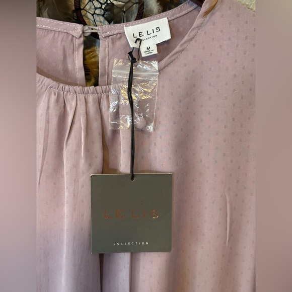 LE LIS Collection Women’s Smocked Mini Dress Long Sleeve Size M NWT Cocktail - Picture 12 of 16